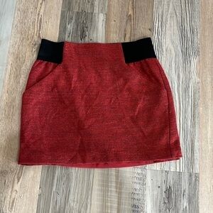 The Limited Red  Sweater Mini  Skirt Elastic Waist size 0